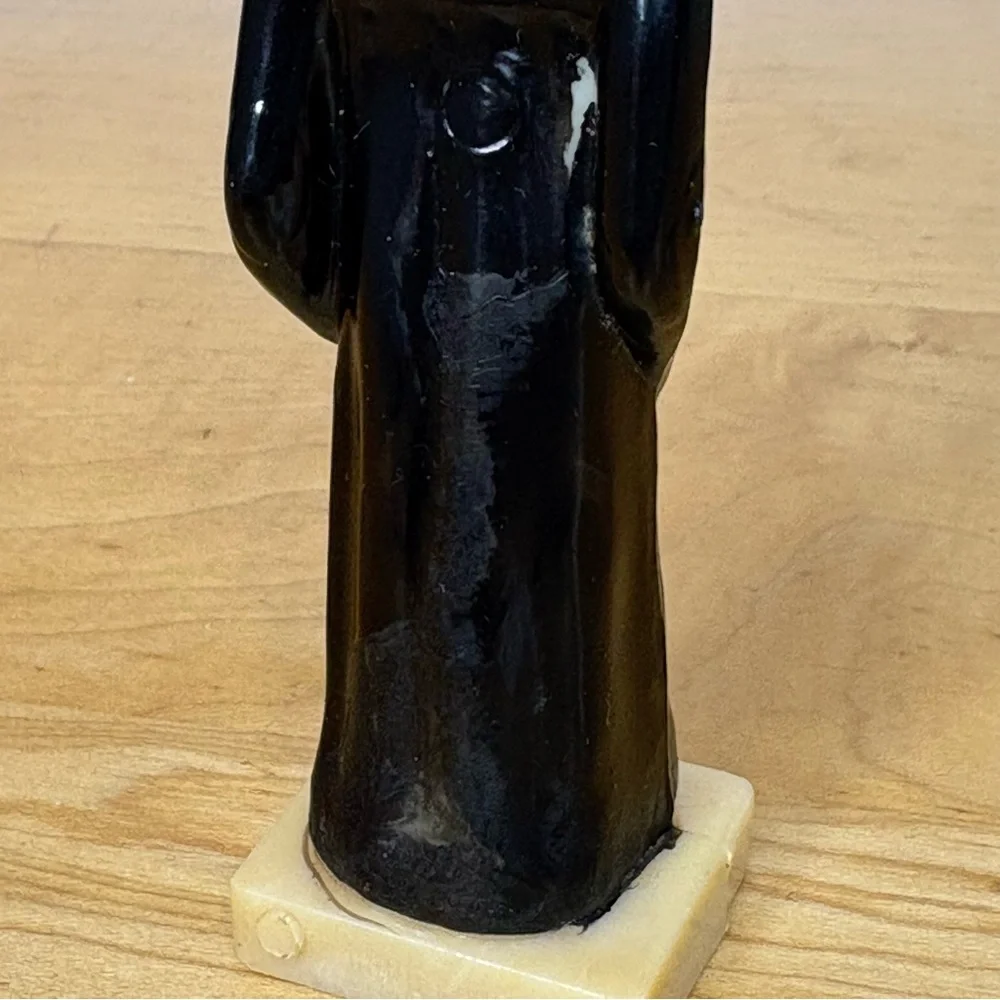 Vintage Plastic Cake Topper Male Graduate 1960s Black Gown And Cap 4
